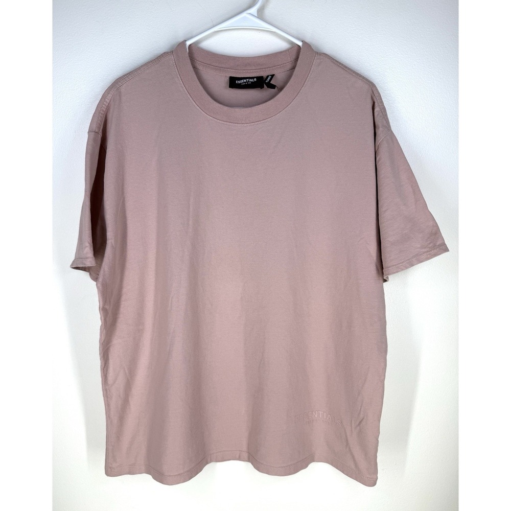 Fear of God Essentials Men's T-shirt Tee Oversized Small Cotton Pink Logo